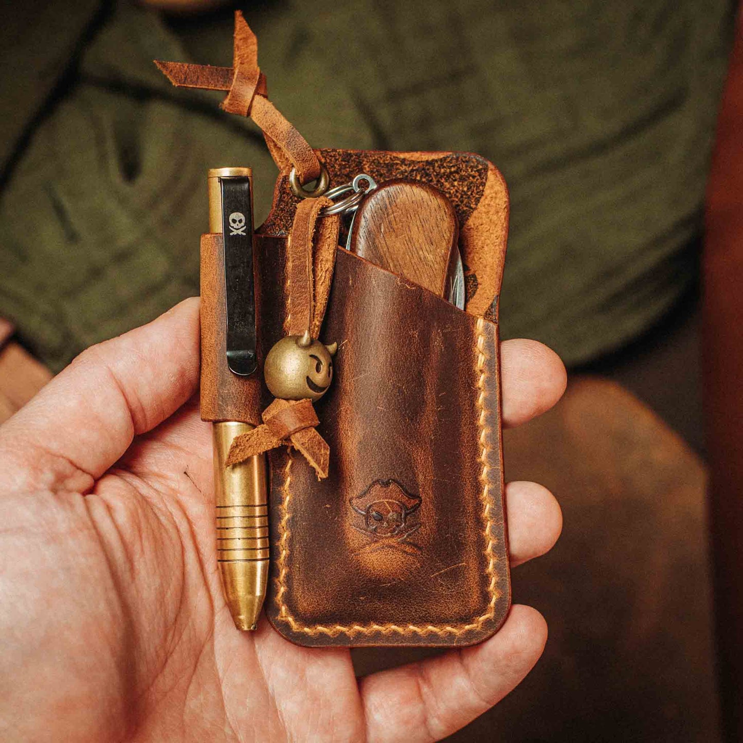 Pirate Goods Sailor Knife Sleeve – Leather EDC Pocket Knife Holder Pirate Goods