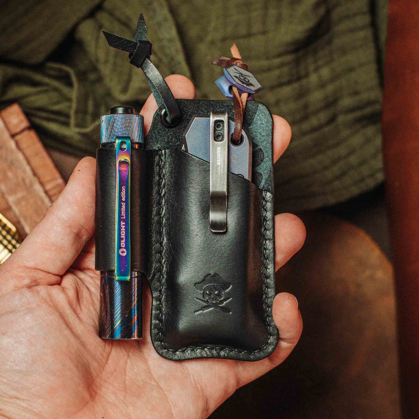 Pirate Goods Sailor Knife Sleeve – Leather EDC Pocket Knife Holder Pirate Goods