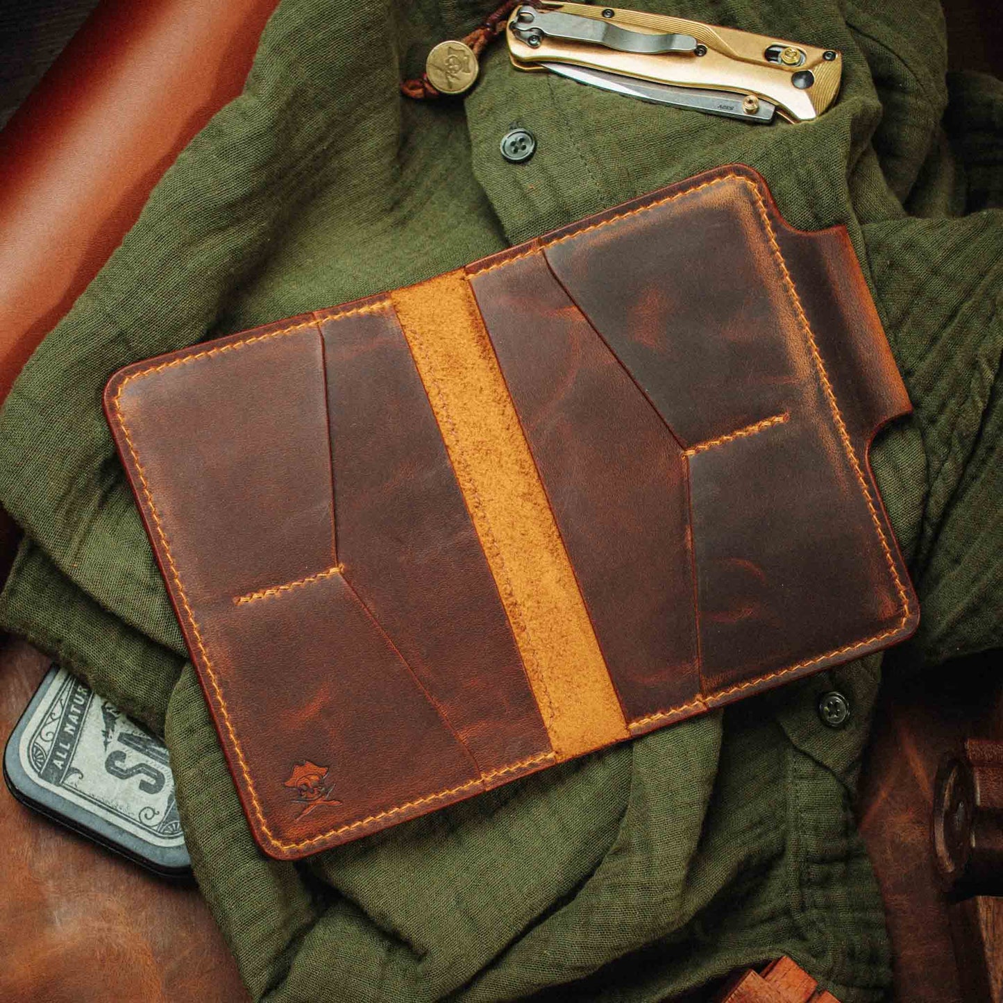 Quartermaster v2 – Leather Passport Wallet with Velcro | Pirate Goods Pirate Goods