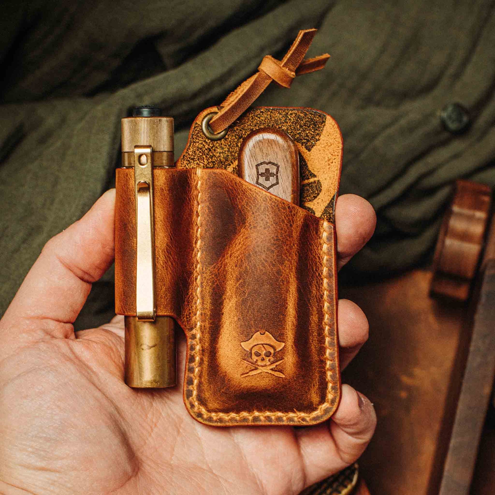 Pirate Goods Sailor Knife Sleeve – Leather EDC Pocket Knife Holder Pirate Goods
