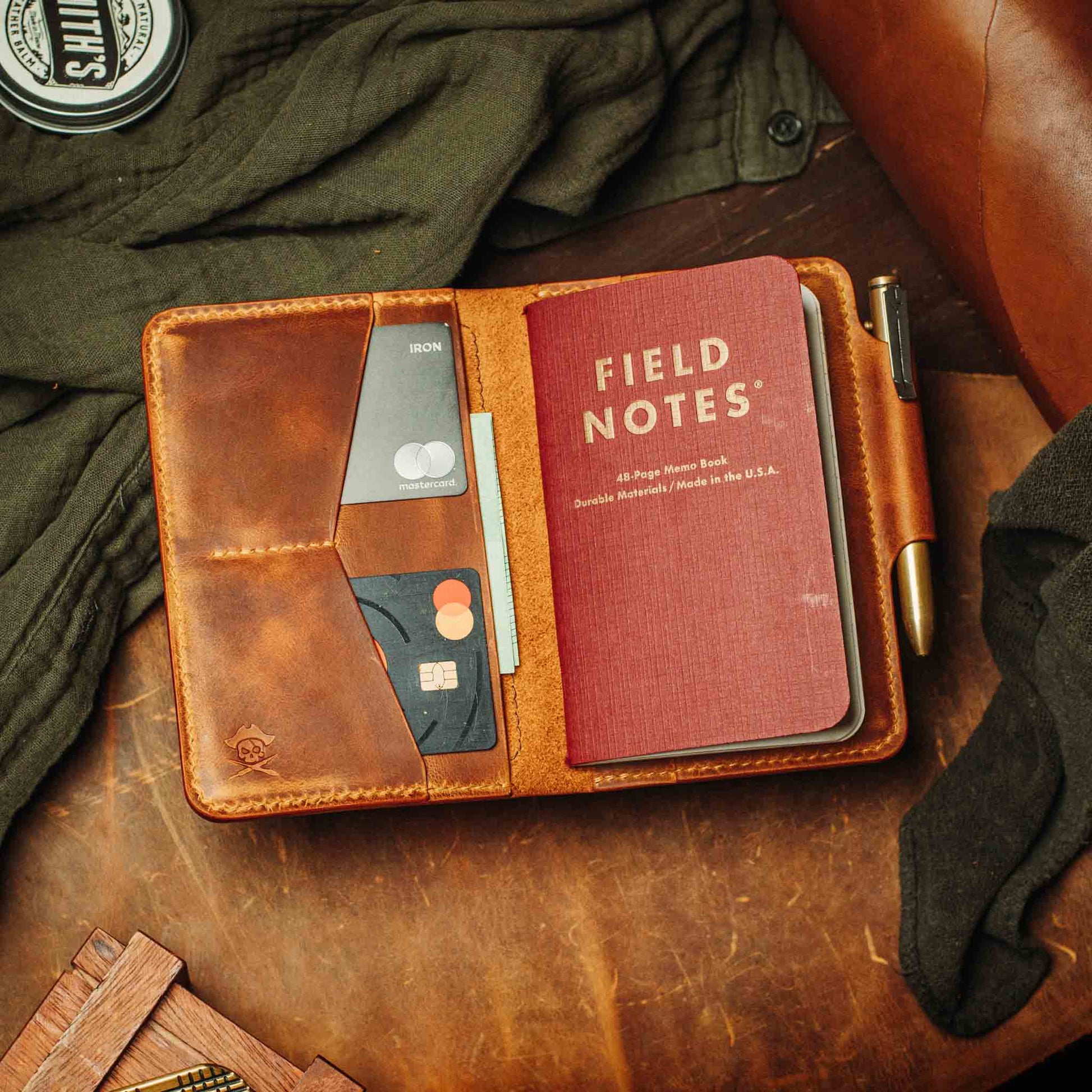Quartermaster v2 – Leather Passport Wallet with Velcro | Pirate Goods Pirate Goods