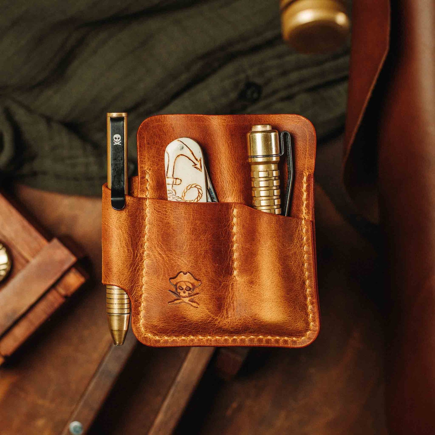 Pirate Goods First Mate Pocket Organizer – Leather EDC Pocket Organizer Pirate Goods