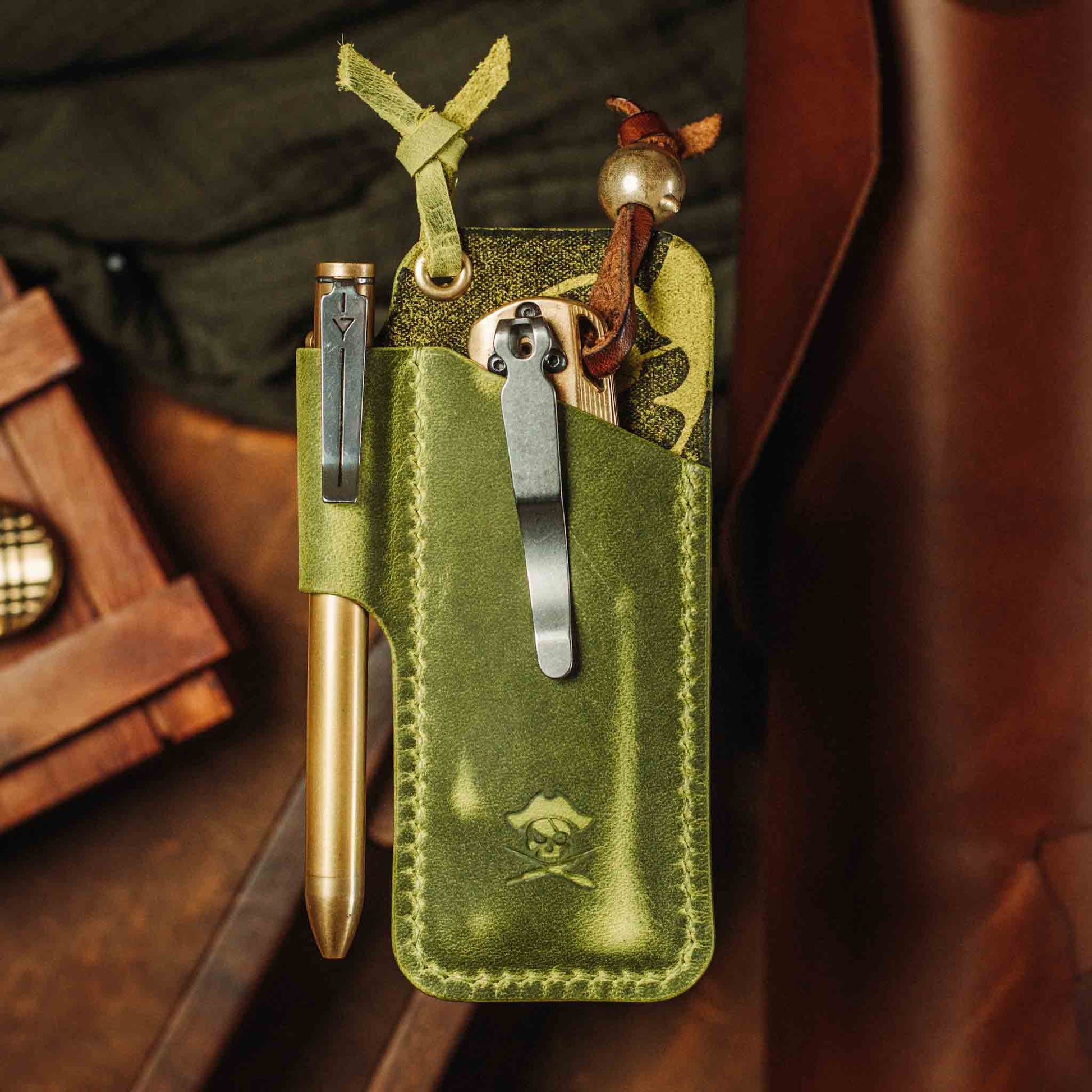 Pirate Goods Sailor Knife Sleeve – Leather EDC Pocket Knife Holder Pirate Goods