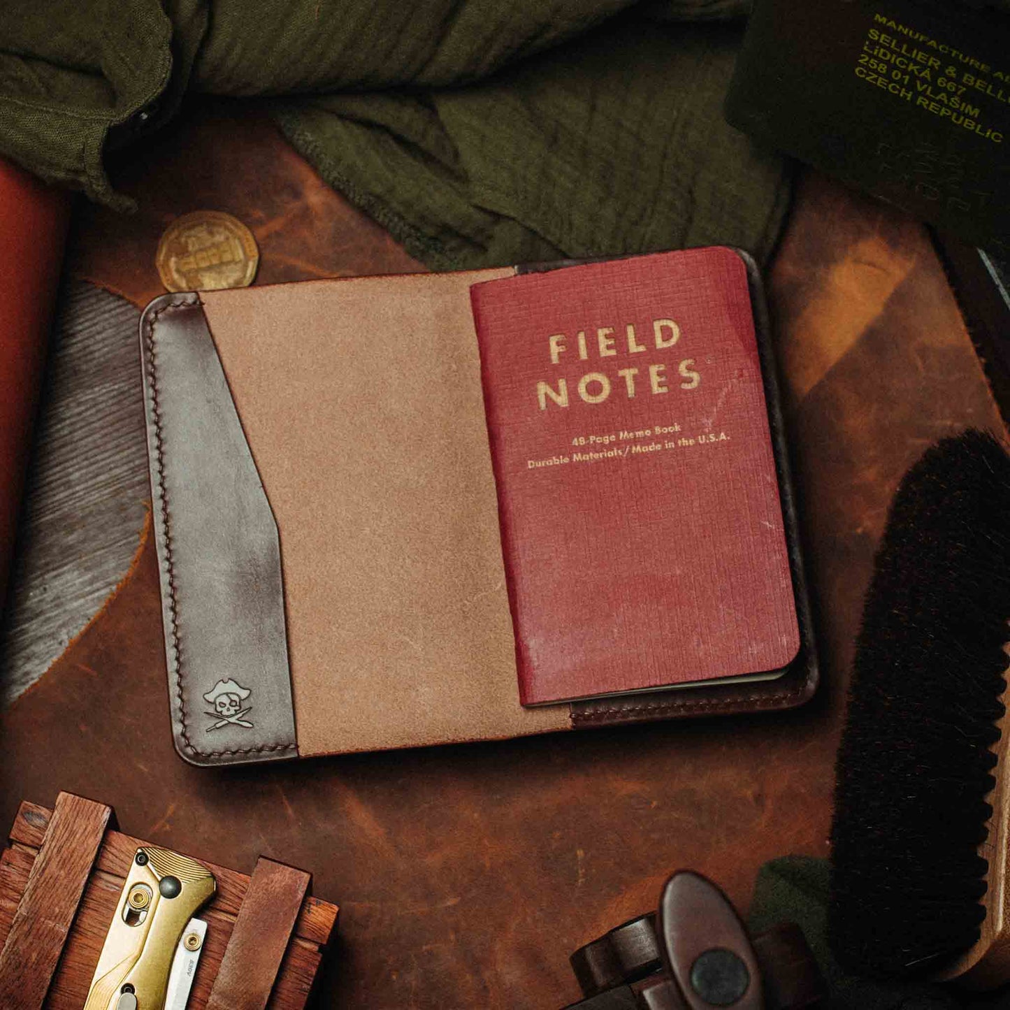 Pirate Goods Navigator - Leather Field Notes Cover Pirate Goods