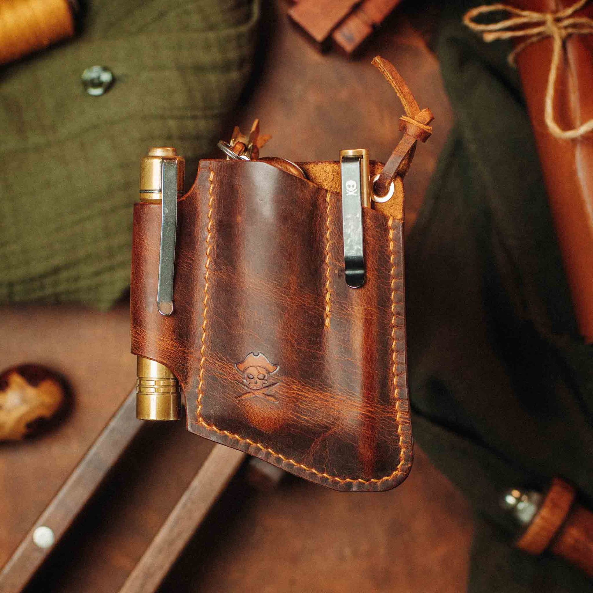 Pirate Goods First Mate v3 Pocket Organizer – Leather EDC Pocket Carrier Pirate Goods