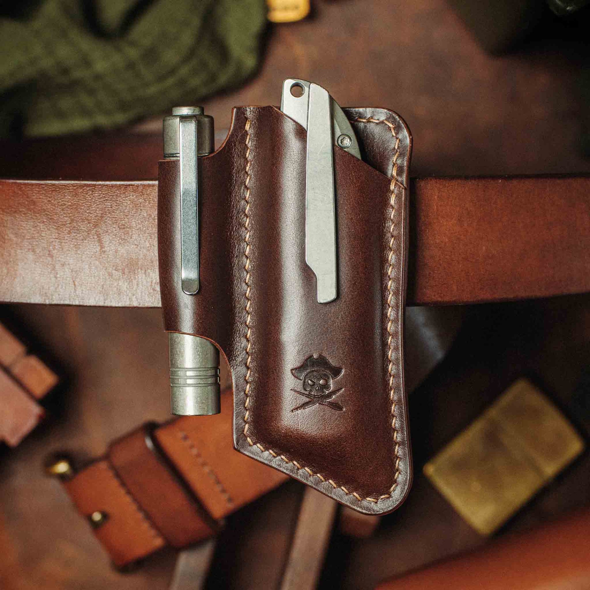 Pirate Goods Sailor v4 Knife Sheath – Leather EDC Belt Knife Holder Pirate Goods