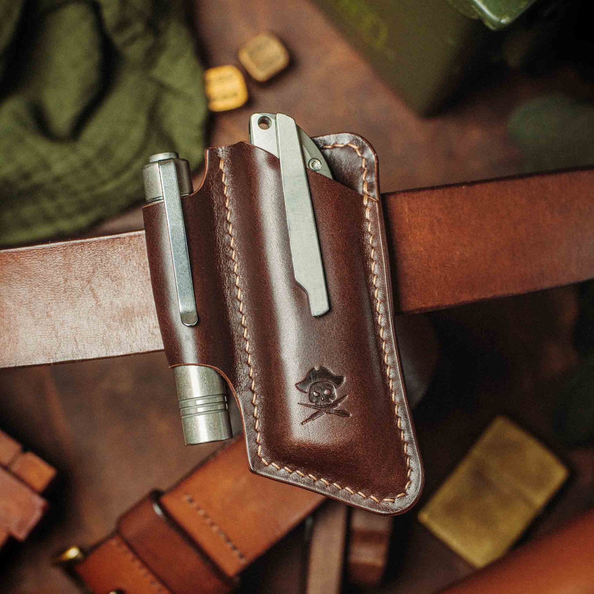 Pirate Goods Sailor v4 Knife Sheath – Leather EDC Belt Knife Holder Pirate Goods