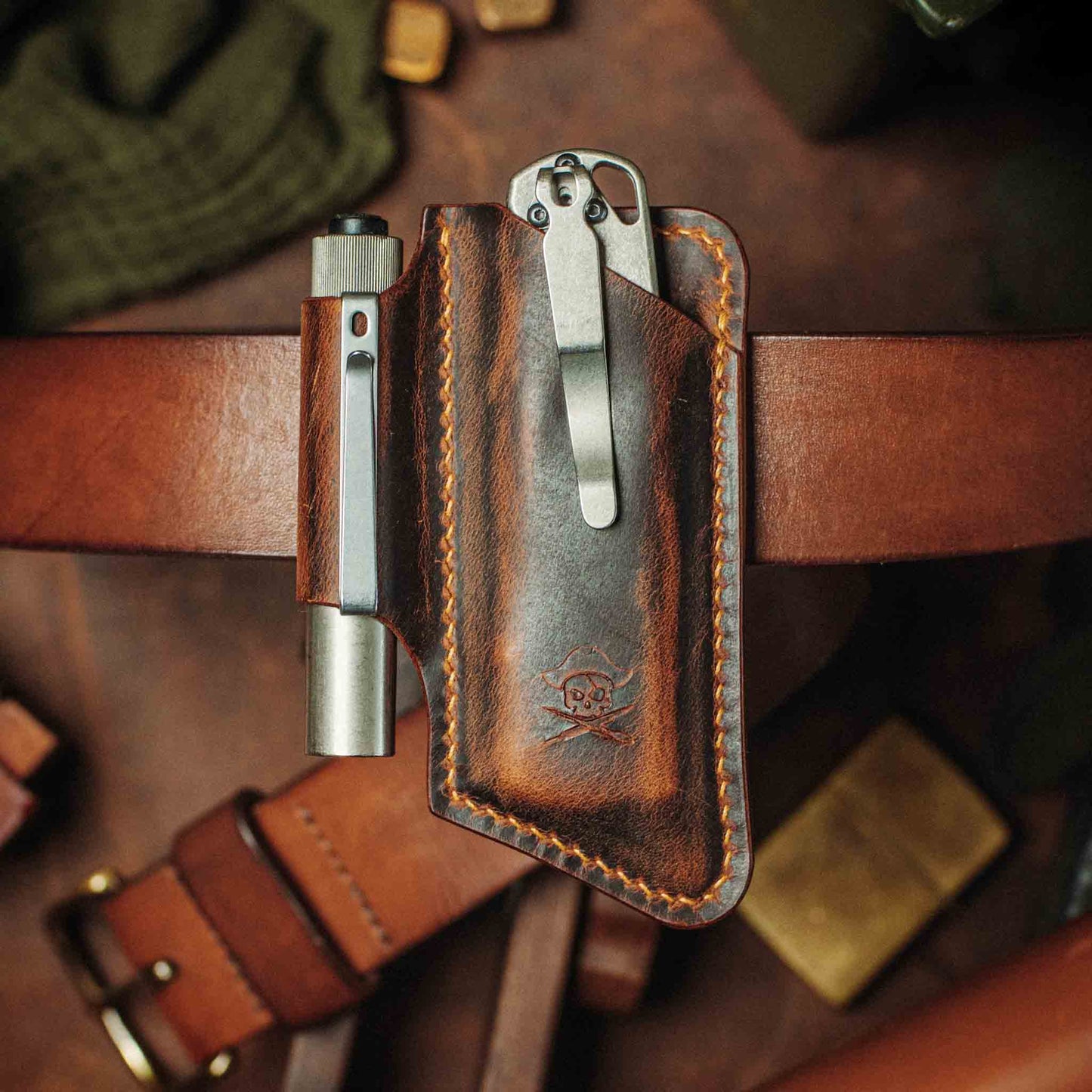 Pirate Goods Sailor v4 Knife Sheath – Leather EDC Belt Knife Holder Pirate Goods