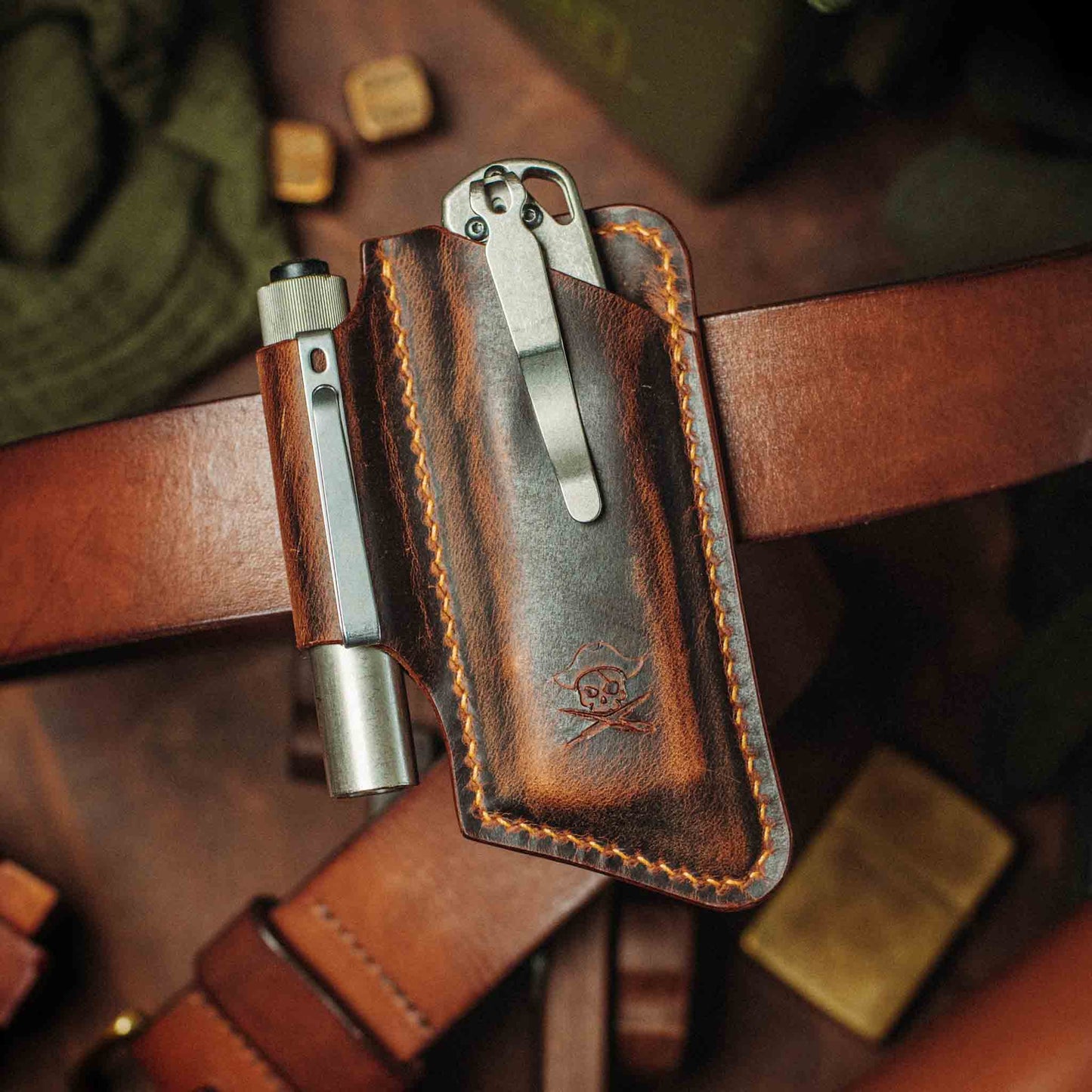Pirate Goods Sailor v4 Knife Sheath – Leather EDC Belt Knife Holder Pirate Goods