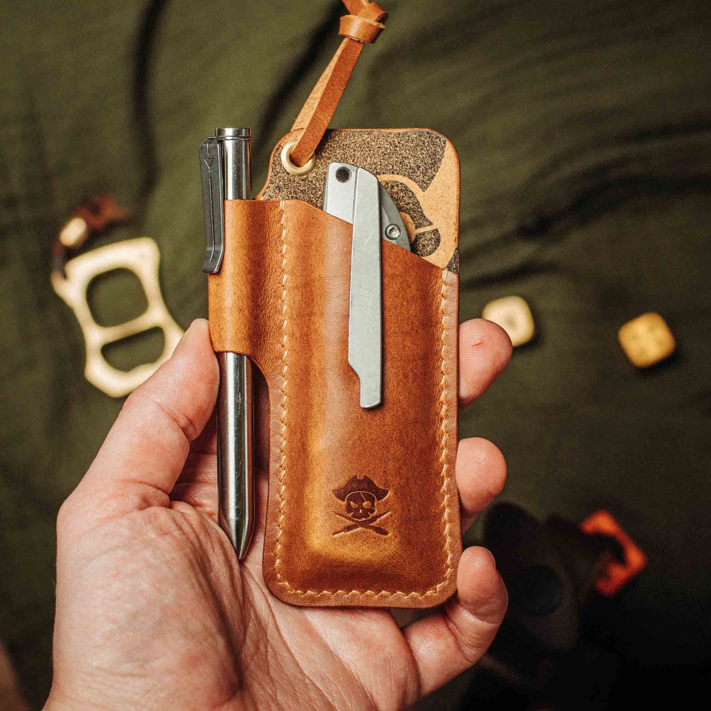 Pirate Goods Sailor Knife Sleeve – Leather EDC Pocket Knife Holder Pirate Goods