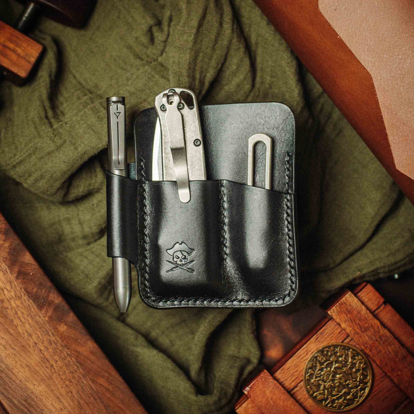 Pirate Goods First Mate Pocket Organizer – Leather EDC Pocket Organizer Pirate Goods