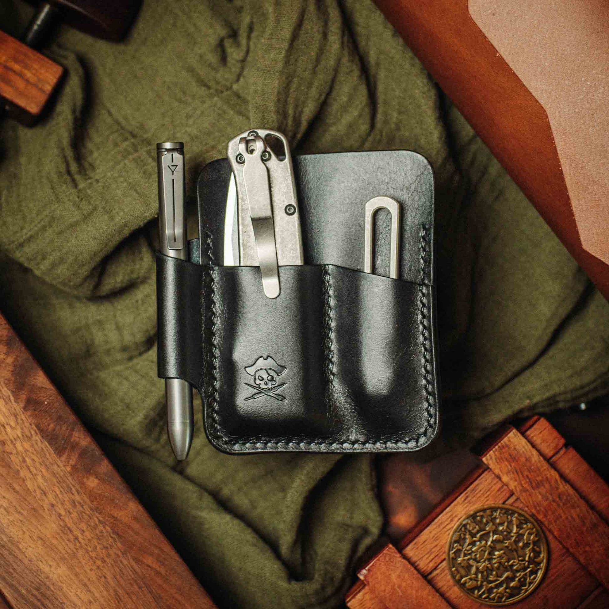 Pirate Goods First Mate Pocket Organizer – Leather EDC Pocket Organizer Pirate Goods
