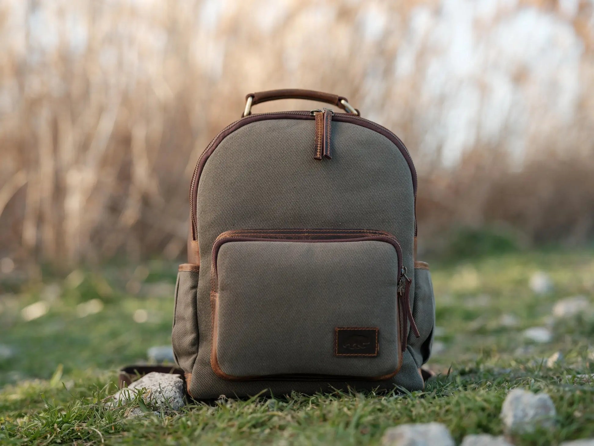Day Traveler Canvas Backpack Kodiak Leather
