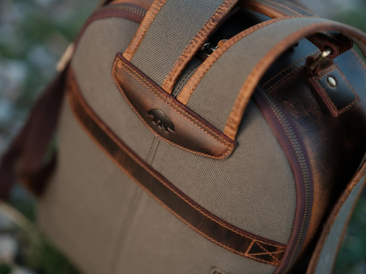 Day Traveler Canvas Backpack Kodiak Leather
