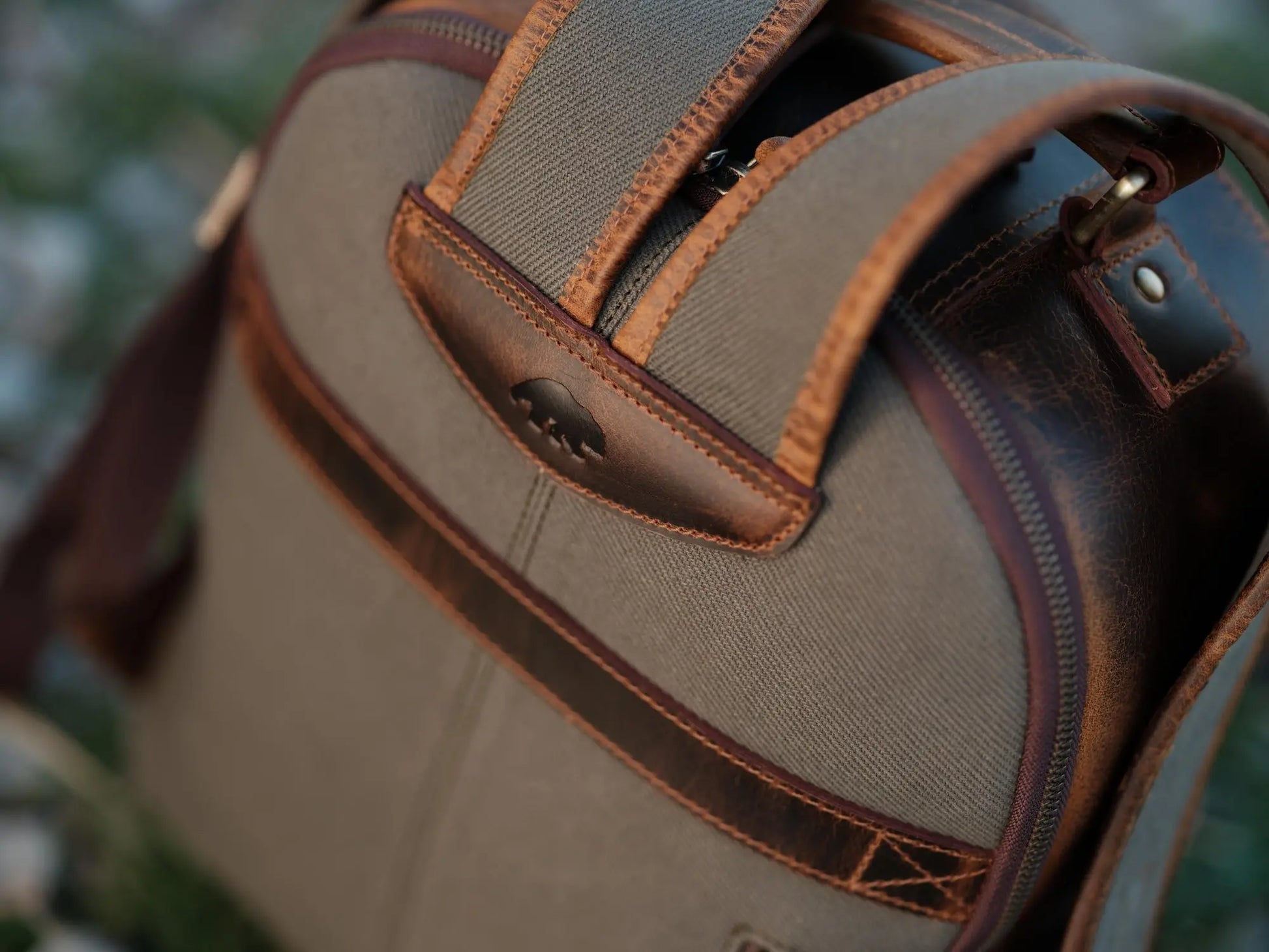 Day Traveler Canvas Backpack Kodiak Leather