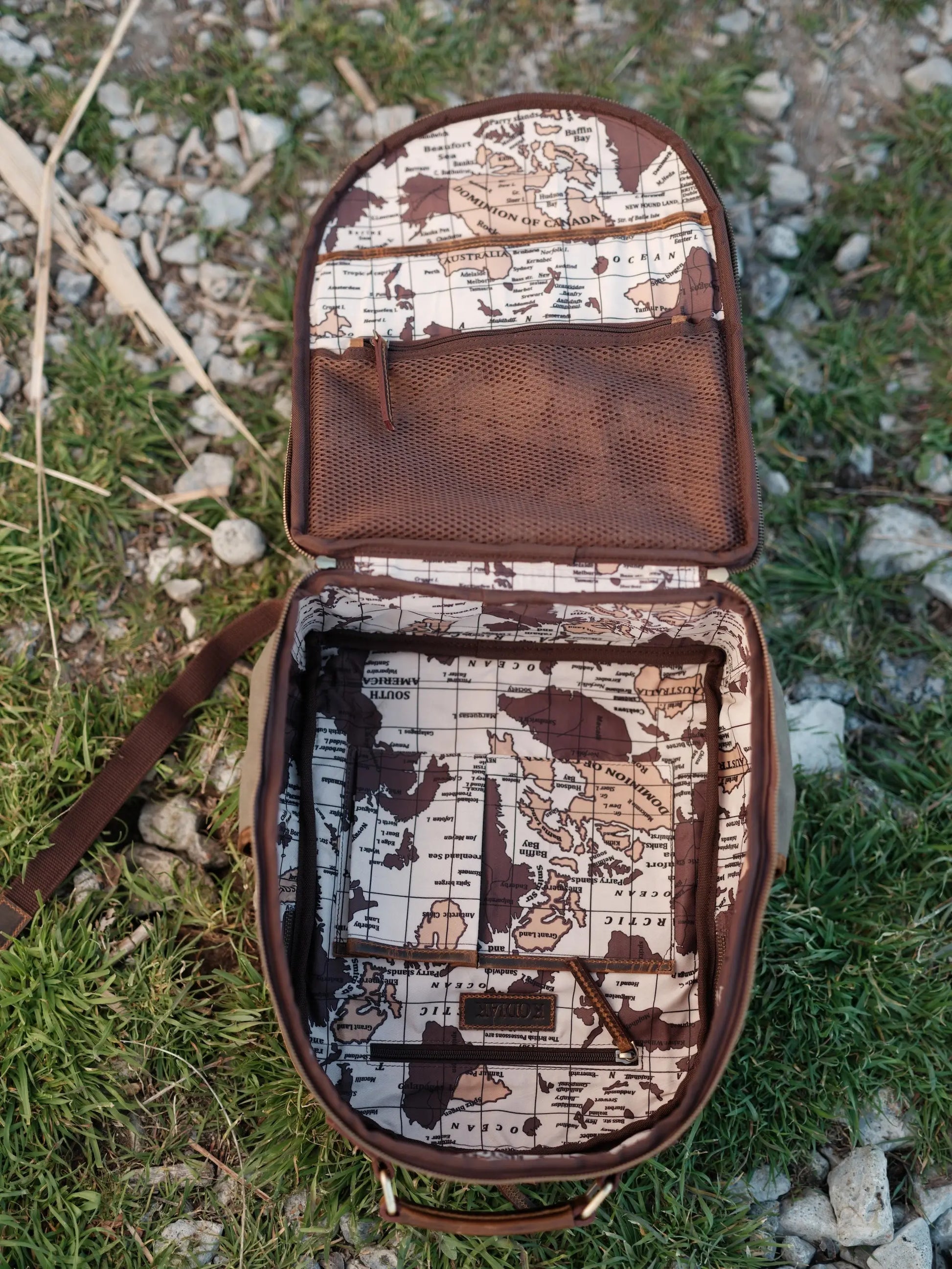 Day Traveler Canvas Backpack Kodiak Leather