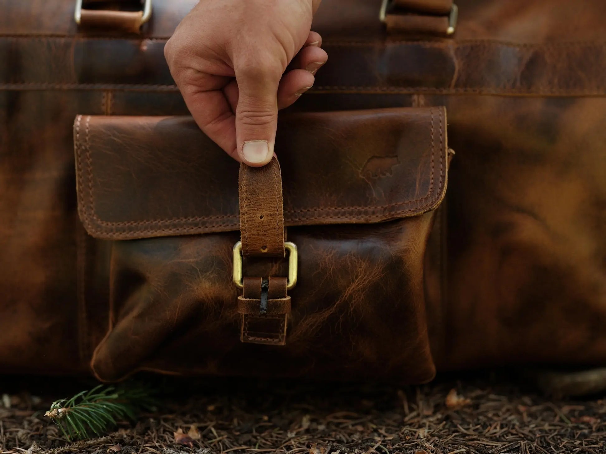 60L Weekender Duffel Kodiak Leather