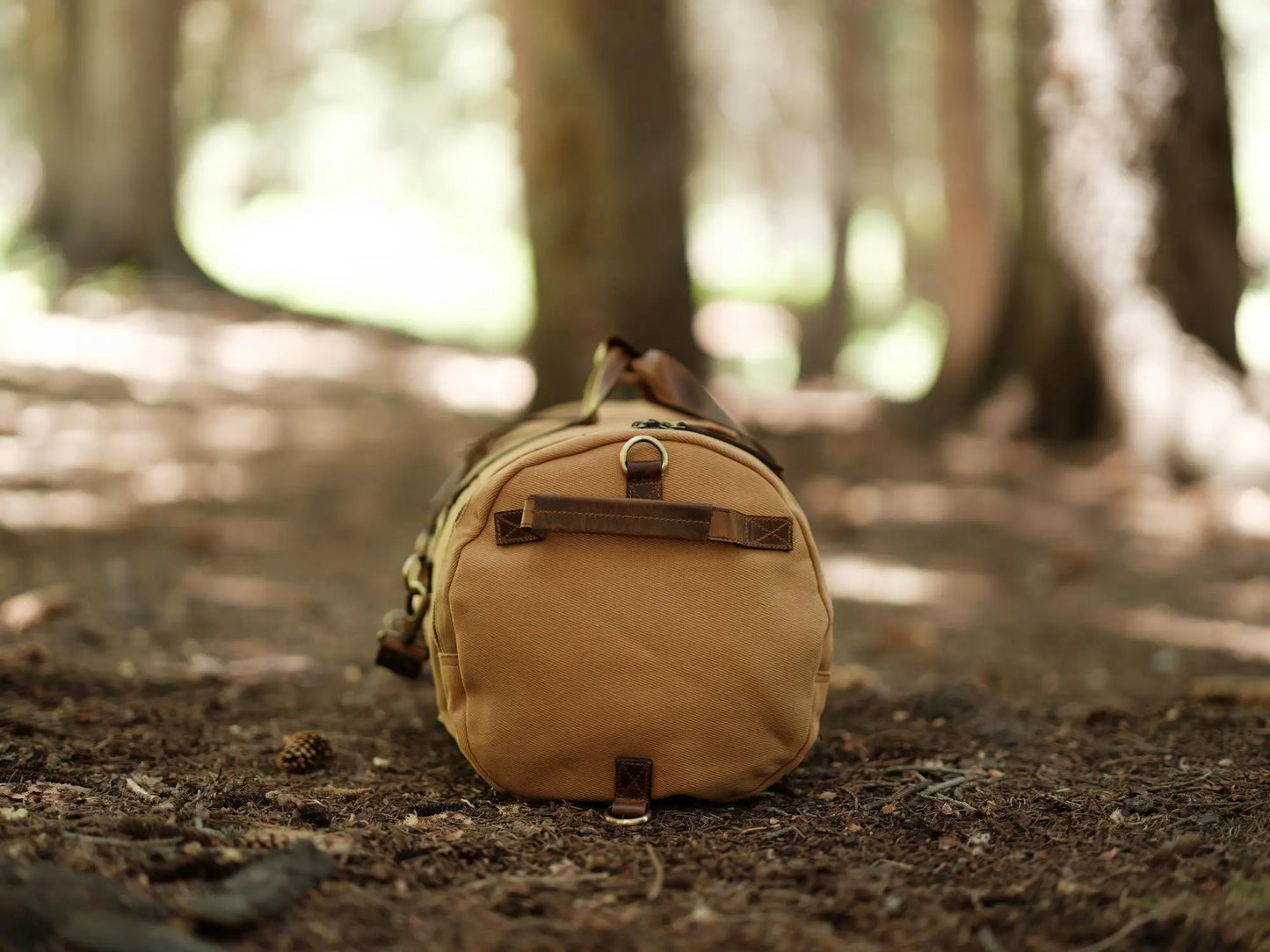 55L Nomad Canvas Duffel Kodiak Leather