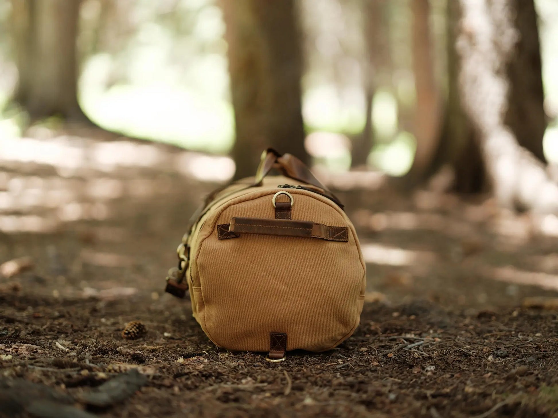 55L Nomad Canvas Duffel Kodiak Leather