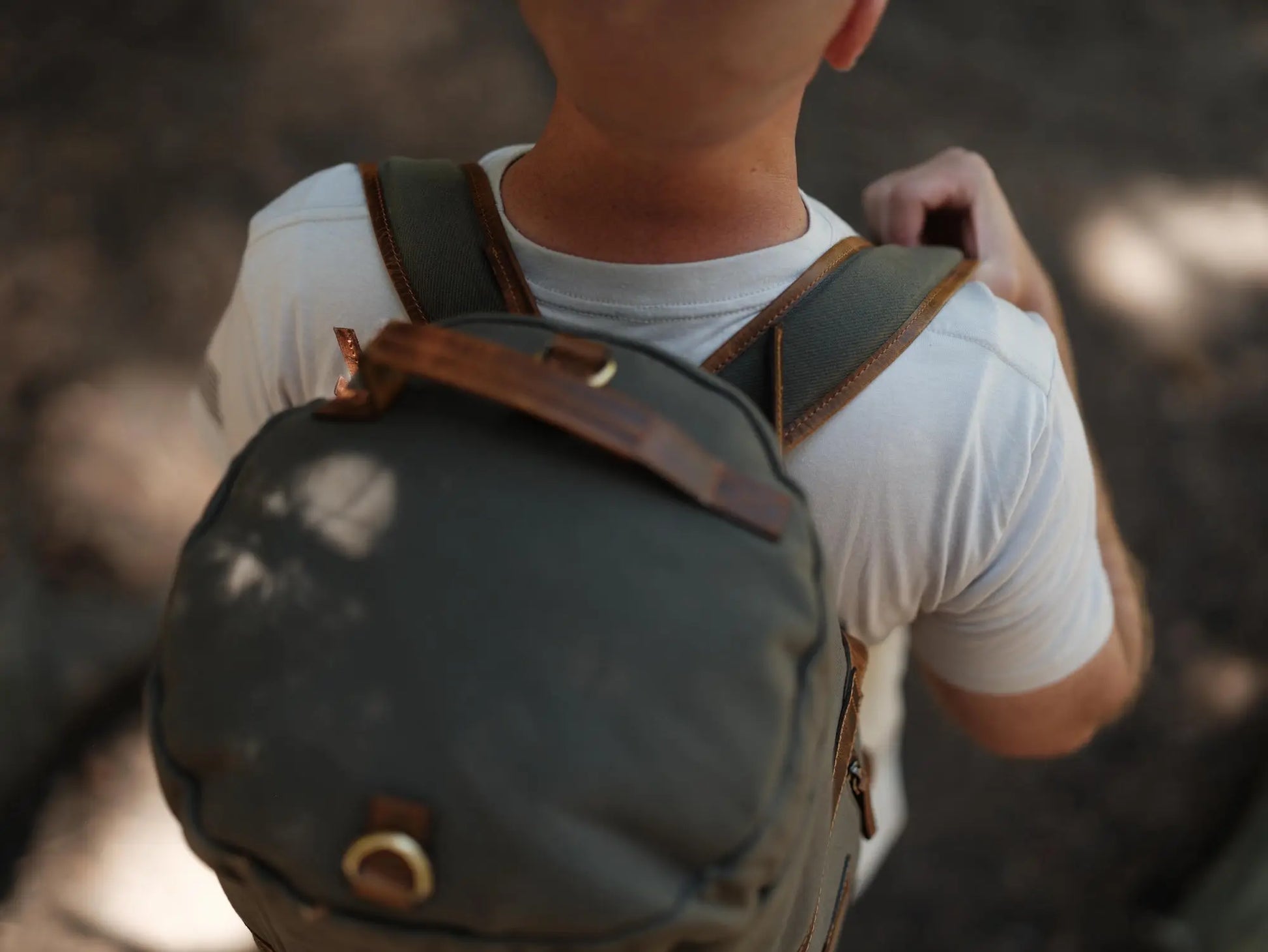 55L Nomad Canvas Duffel Kodiak Leather