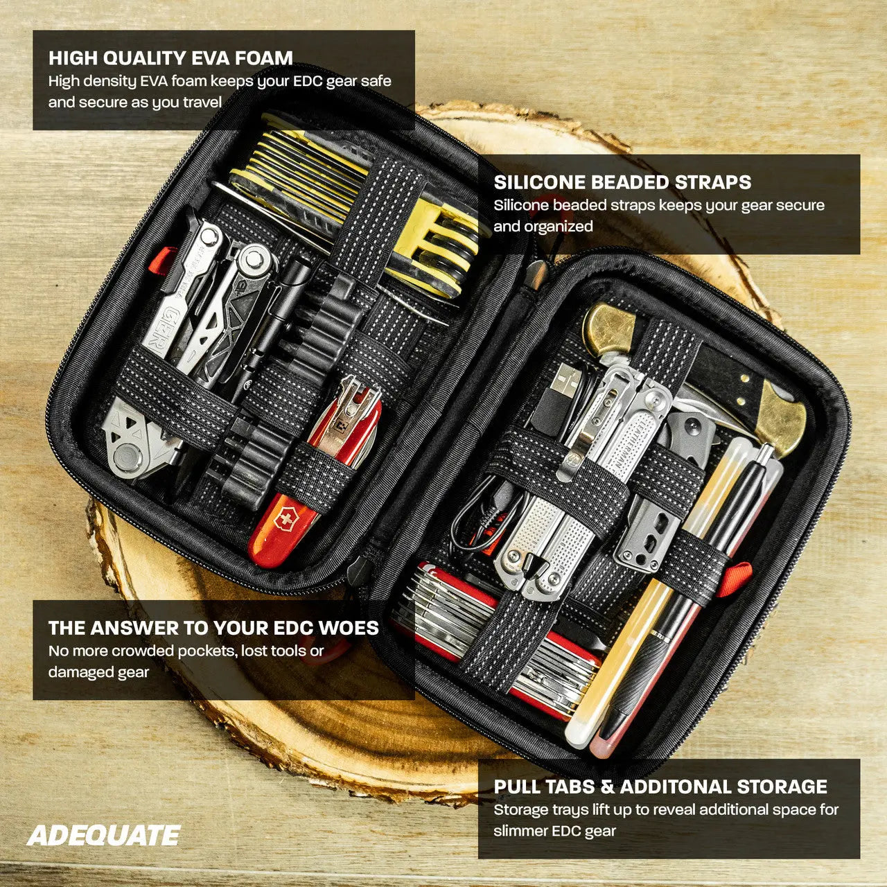 EDC Storage Case & Dump Tray - EDC Pouch - EDC Pocket Organizer - Clip & Carry