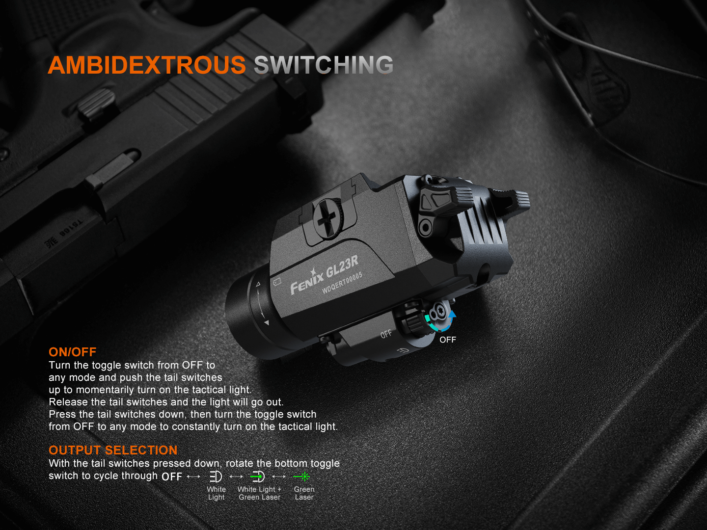 Fenix GL23R Green Laser Tactical Light Fenix Store