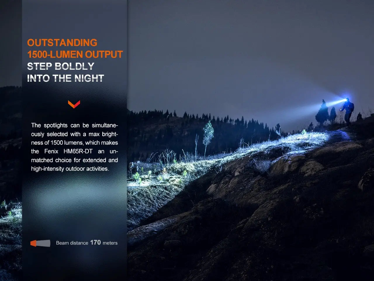 Fenix HM65R-DT Trail Running LED Headlamp Fenix Store