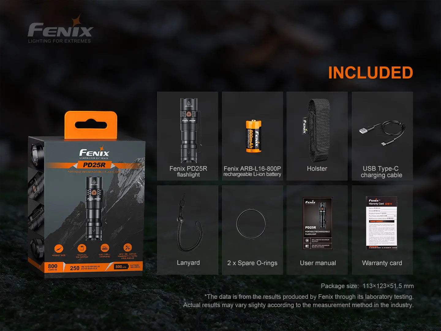 Fenix PD25R Rechargeable LED Flashlight Fenix Store