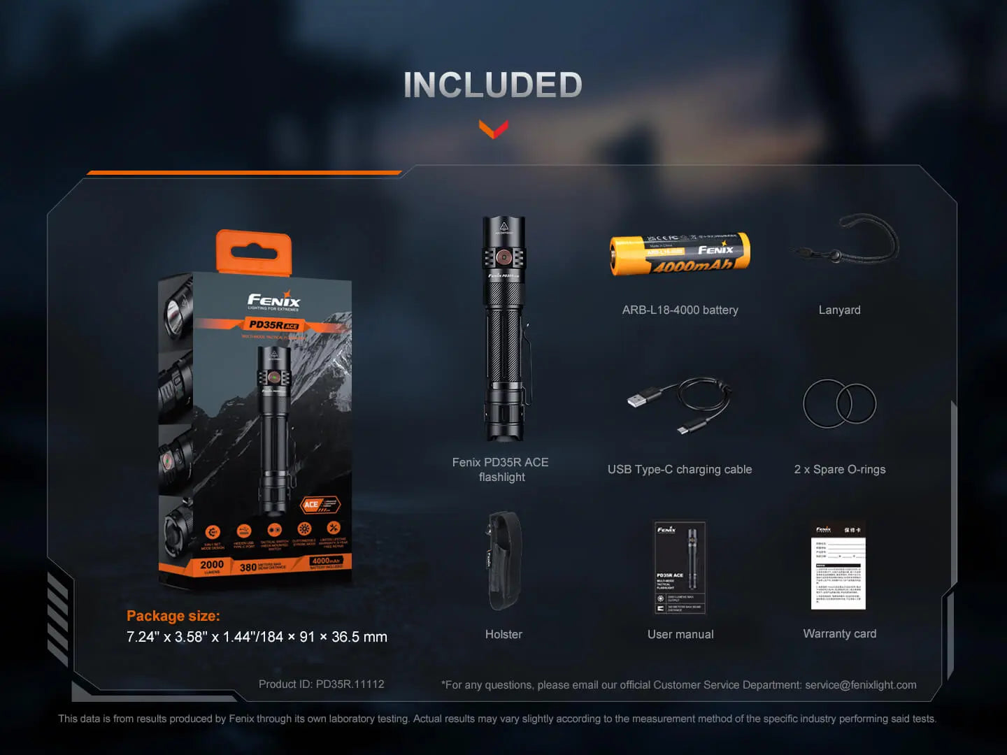 Fenix PD35R ACE Multi-mode Tactical Flashlight Fenix Store