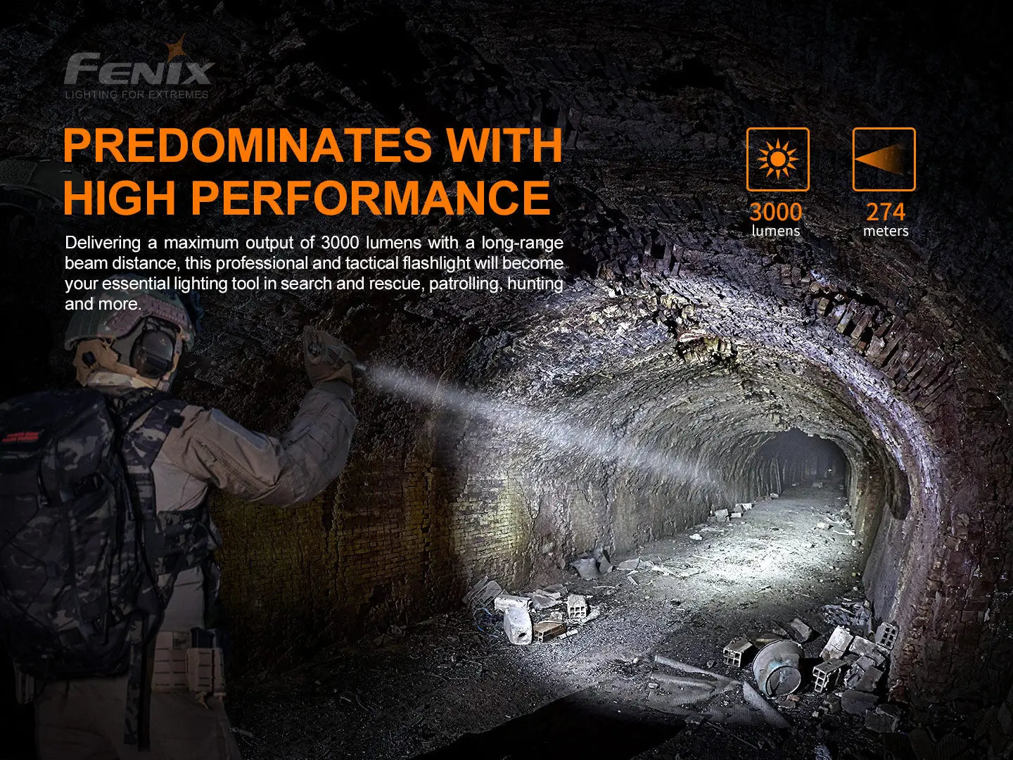 Fenix PD36 TAC Tactical Flashlight - 3000 Lumens Fenix Store