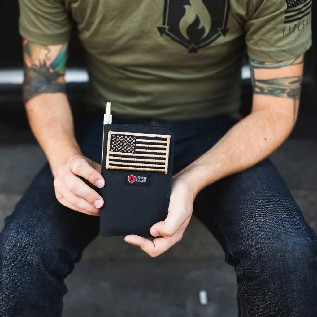 Recycled Firefighter Field Notes Wallet