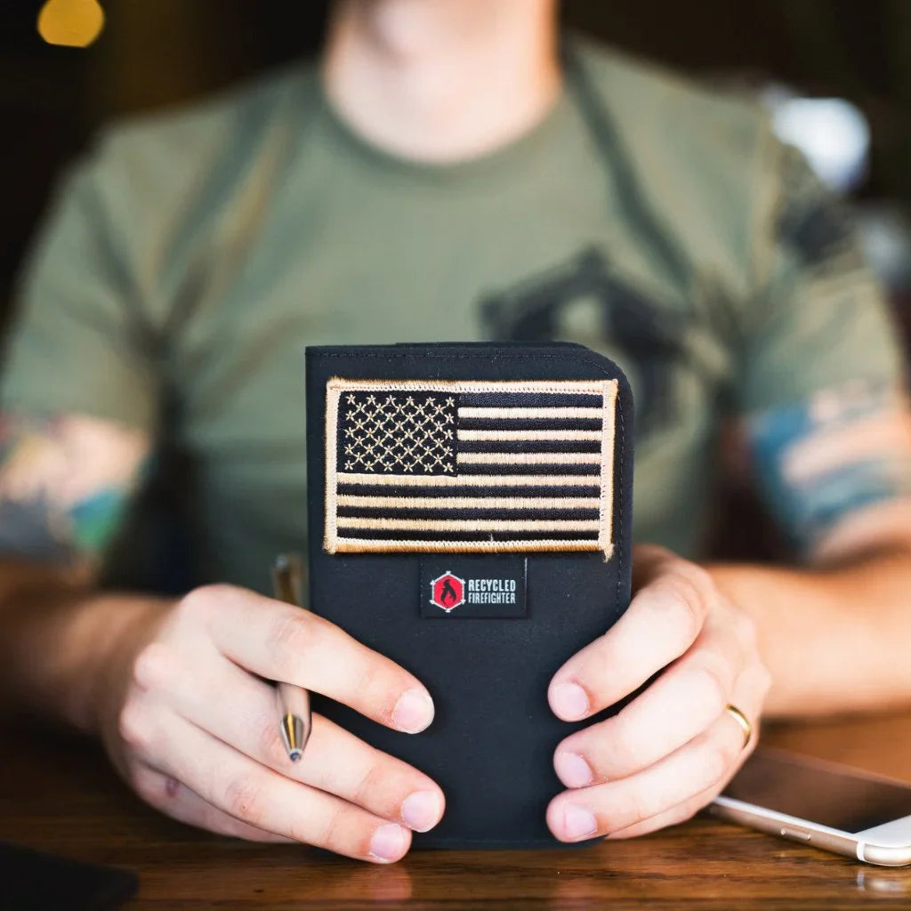 Recycled Firefighter Field Notes Wallet