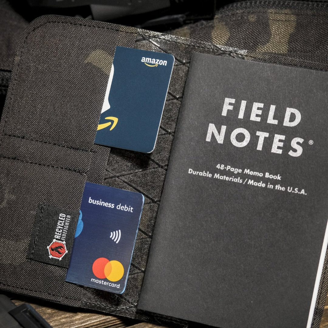 Recycled Firefighter Field Notes Wallet