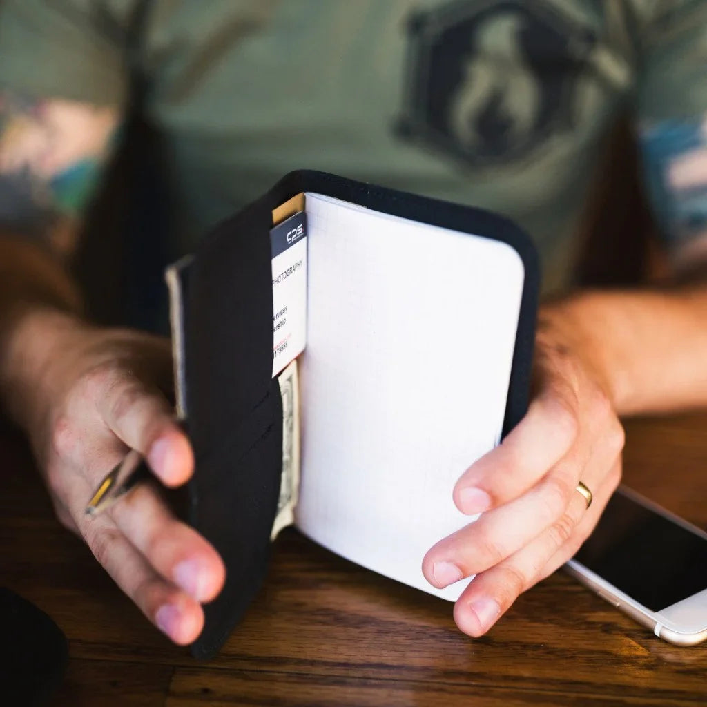 Recycled Firefighter Field Notes Wallet