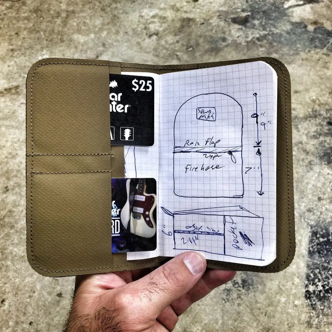 Recycled Firefighter Field Notes Wallet