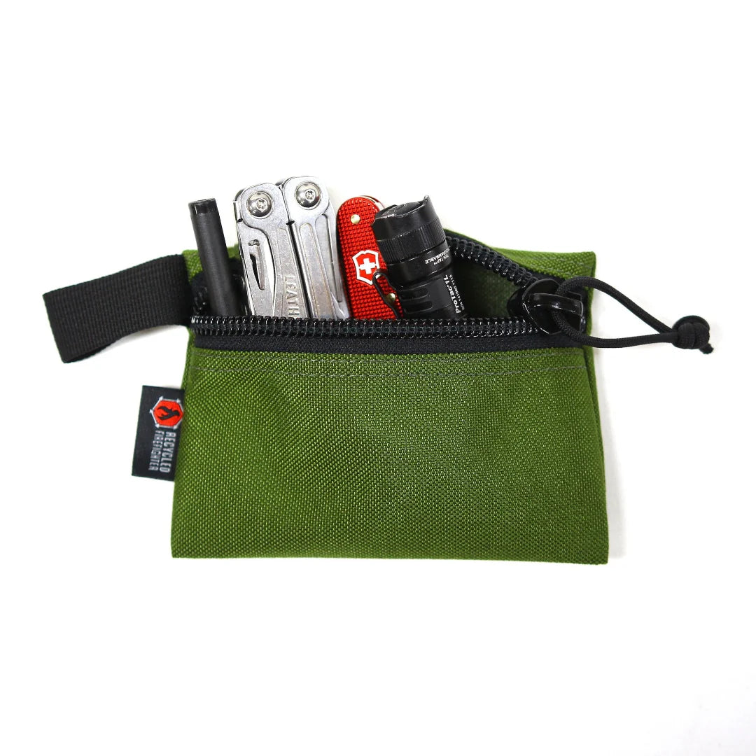 Recycled Firefighter Truckie Zippered Gear Pouch - Small