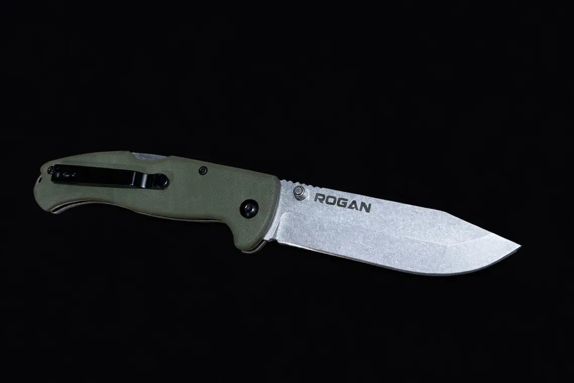 ROGUE Folding Knife Gen 1 Special Edition OD Green Stonewash.