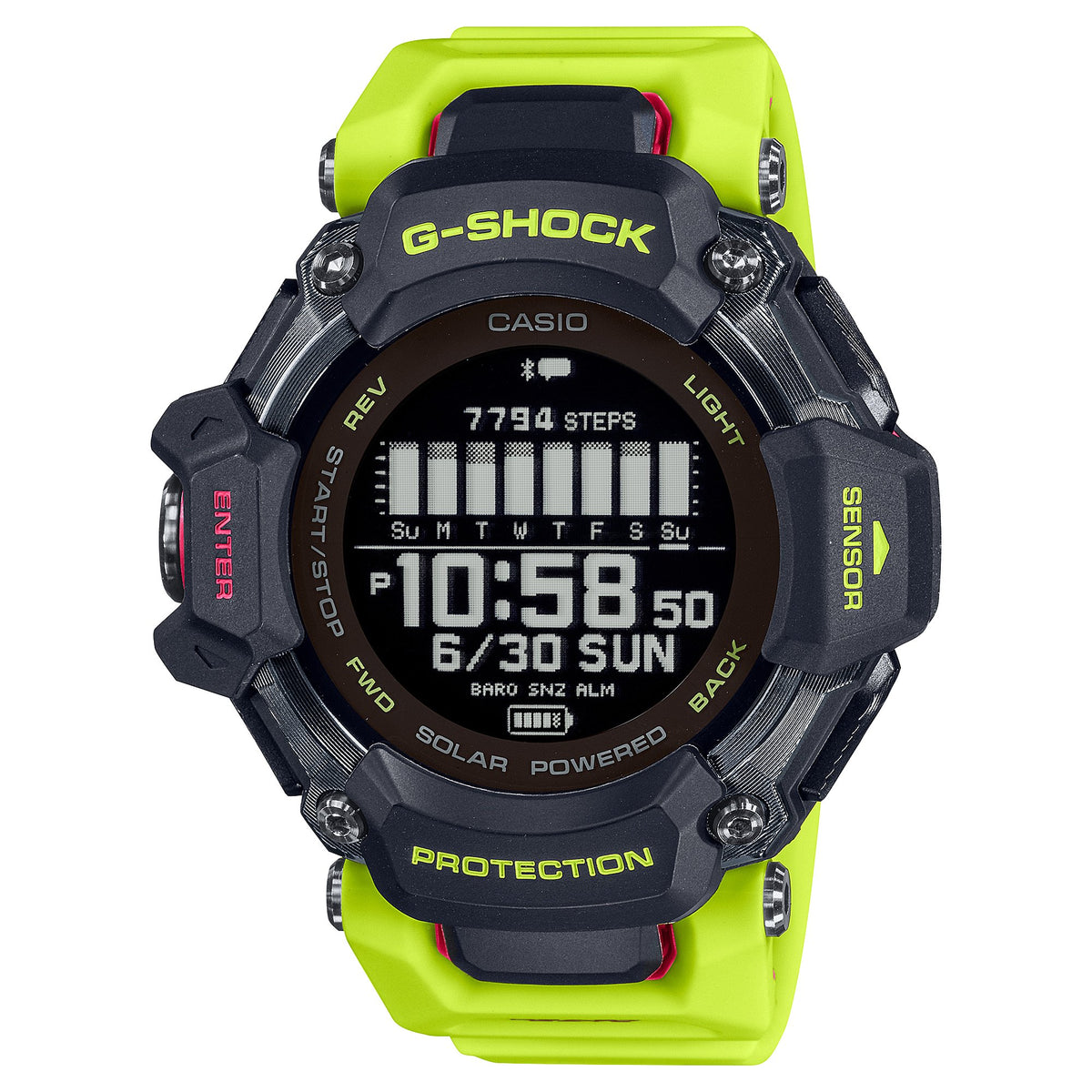 Casio G-Shock G-SQUAD Move Neon Yellow GPS Bluetooth GBDH2000-1A9 Watch