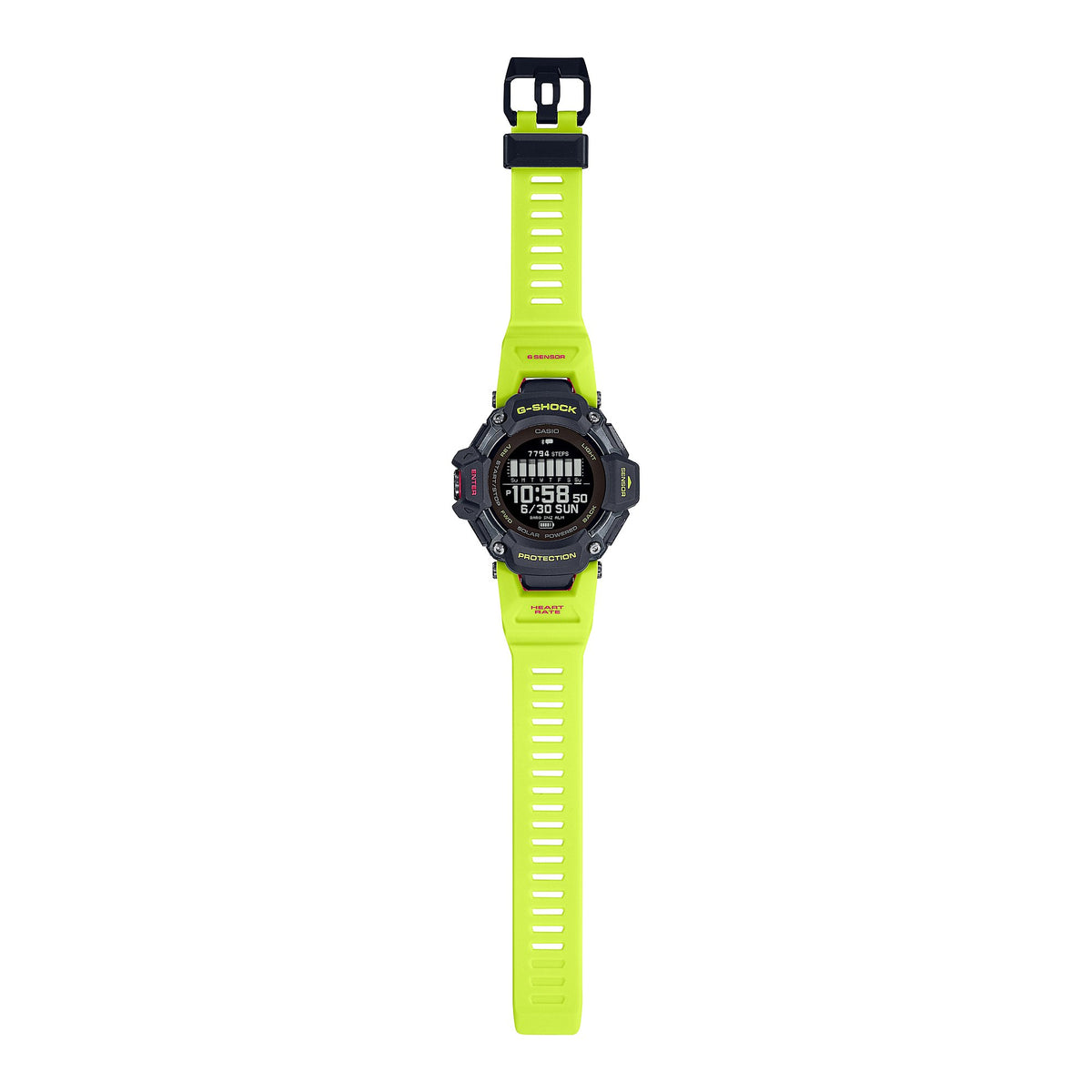 Casio G-Shock G-SQUAD Move Neon Yellow GPS Bluetooth GBDH2000-1A9 Watch