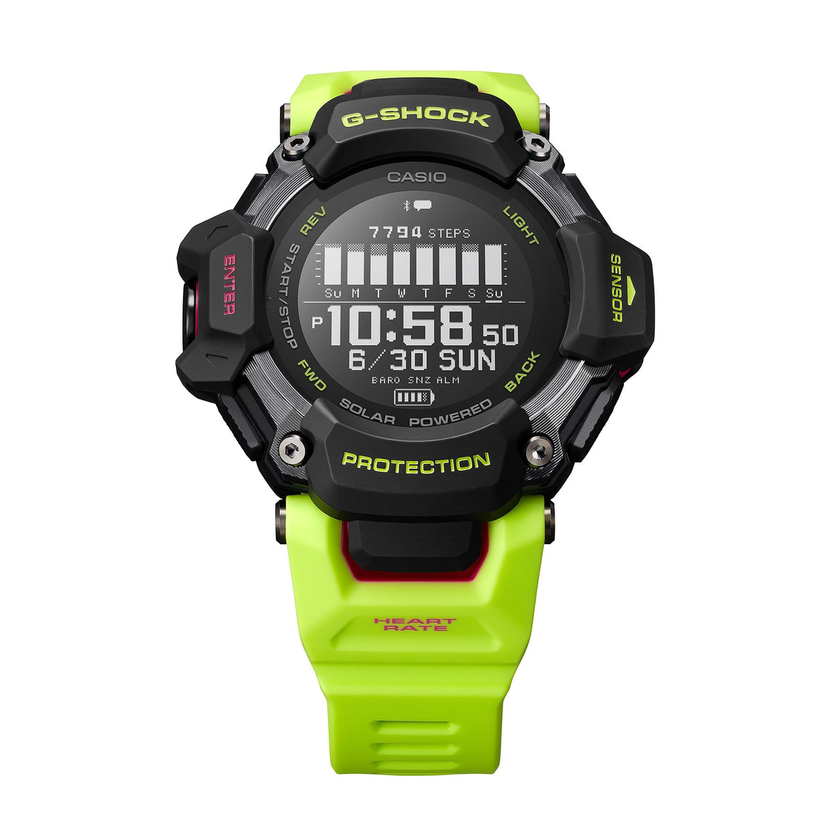Casio G-Shock G-SQUAD Move Neon Yellow GPS Bluetooth GBDH2000-1A9 Watch