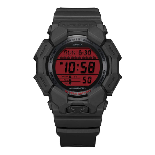Casio G-Shock Red Display Watch GD-010BBR-1 Clip & Carry