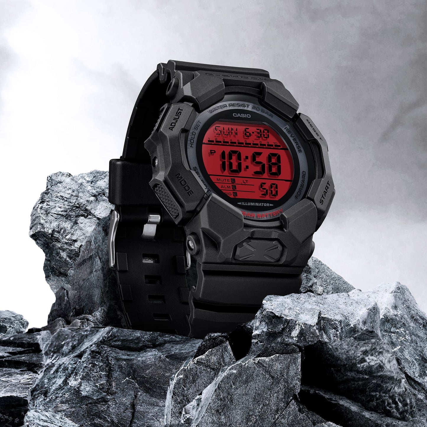 Casio G-Shock Red Display Watch GD-010BBR-1