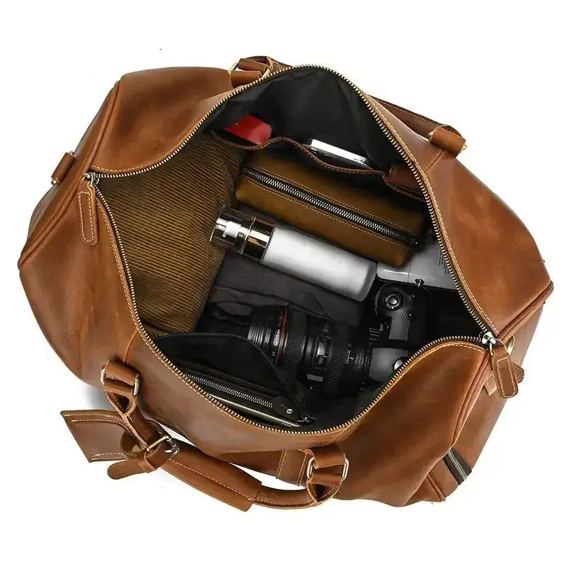 The Dagny Weekender | Large Leather Duffle Bag STEEL HORSE LEATHER