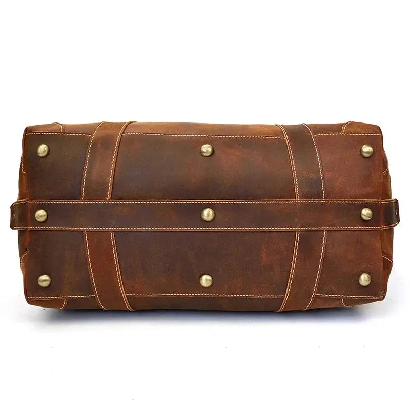 The Eira Duffle Bag | Vintage Leather Weekender STEEL HORSE LEATHER