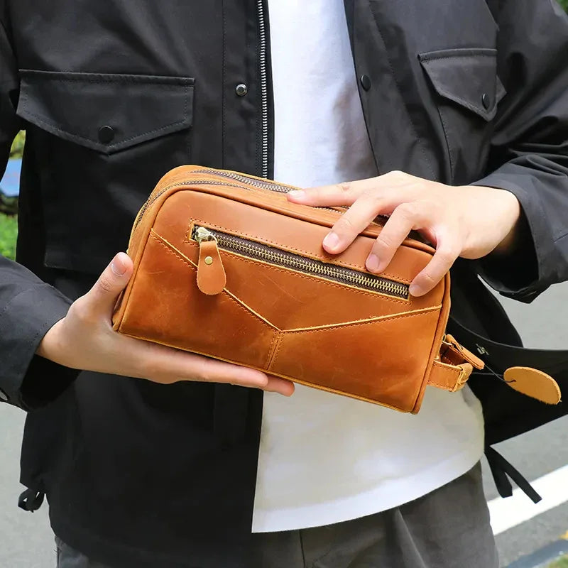 The Nomad Toiletry Bag | Genuine Leather Travel Toiletry Bag STEEL HORSE LEATHER