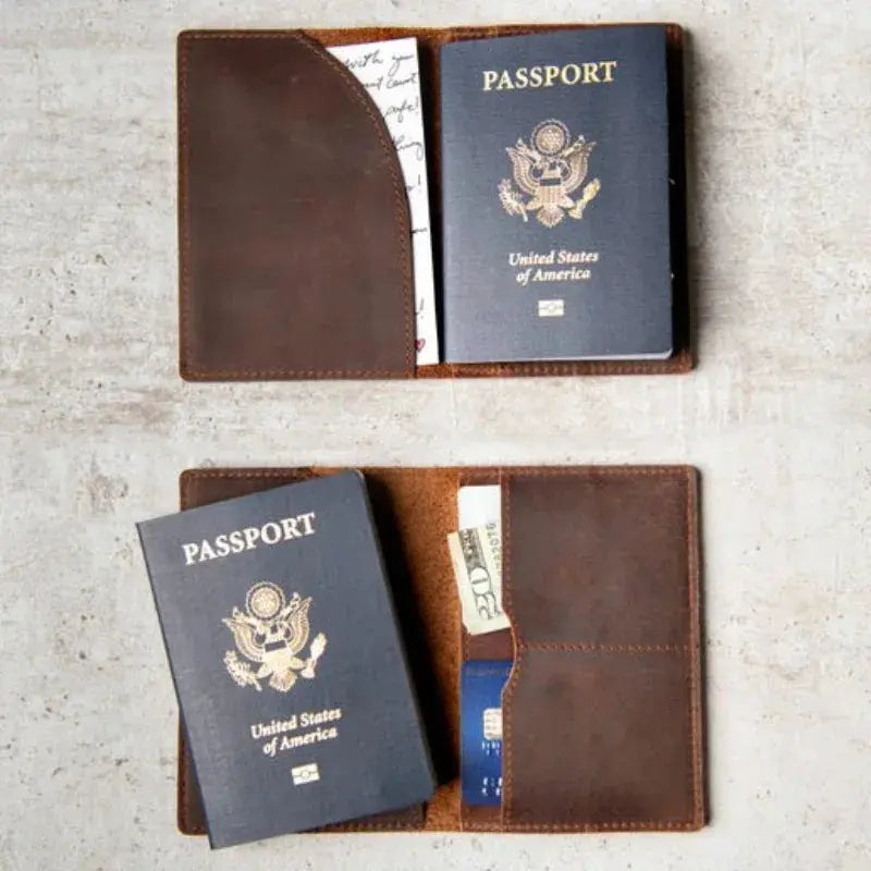 Priam Handmade Leather Passport Cover STEEL HORSE LEATHER