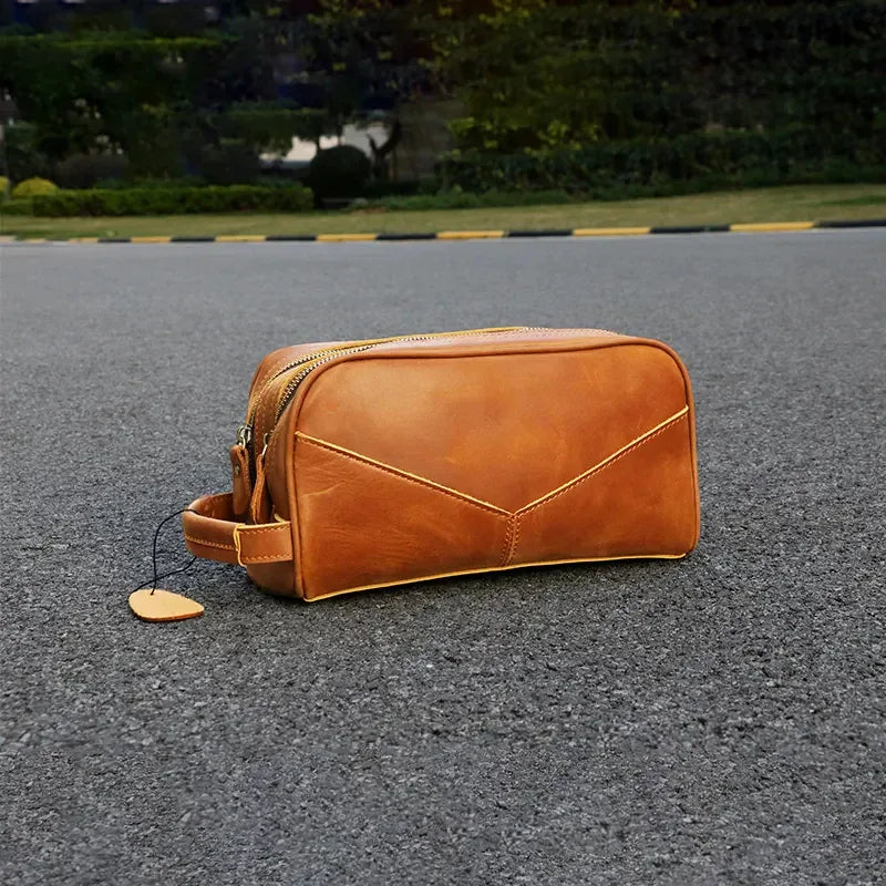 The Nomad Toiletry Bag | Genuine Leather Travel Toiletry Bag STEEL HORSE LEATHER