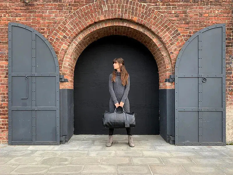 The Endre Weekender | Vintage Leather Duffle Bag STEEL HORSE LEATHER