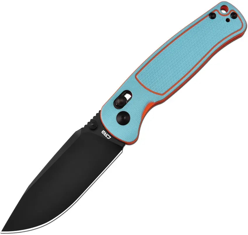 CJRB Shale Blue/Orange Crossbar Lock Folding Knife CJRB