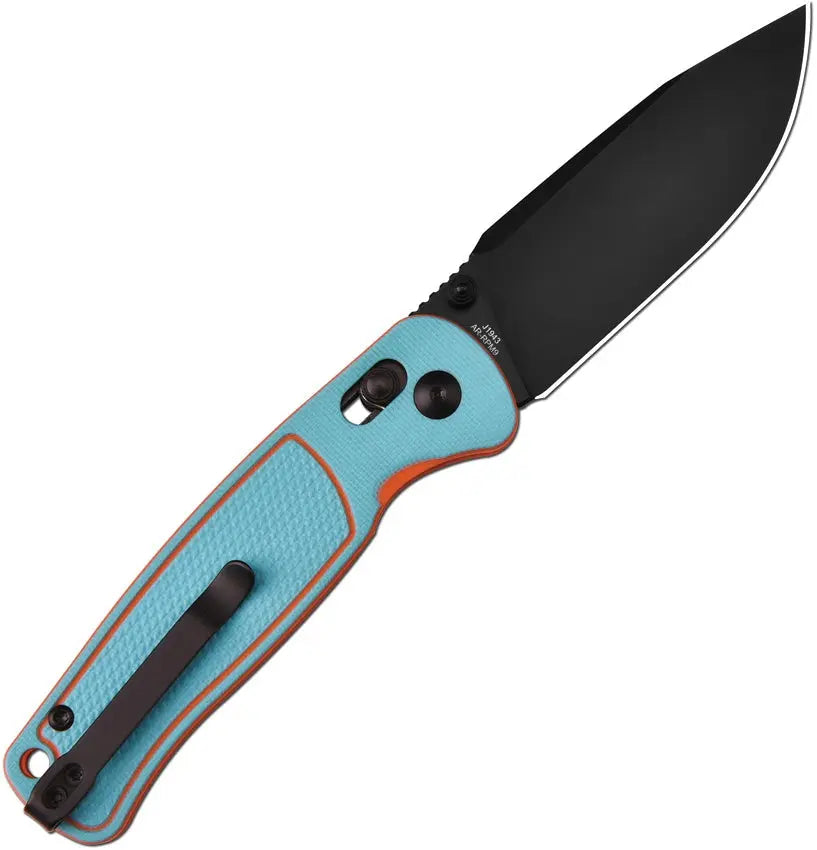 CJRB Shale Blue/Orange Crossbar Lock Folding Knife CJRB